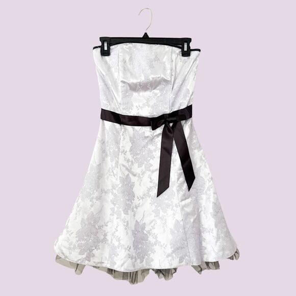 Gunne Sax Jessica McClintock Vintage Party Dress SZ 3/4 Strapless Tulle Prom NWT - Picture 1 of 8